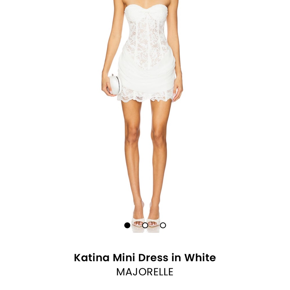Majorelle Katina White Lace Mini Dress